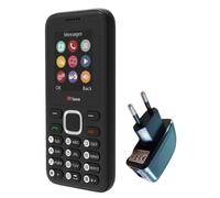 TTfone TT150 Mobile débloqué de base avec fonction double SIM (Noir, avec Chargeur)