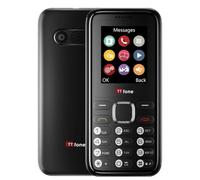 TTfone TT150 Téléphone Portable Basique Débloqué avec Bluetooth, Batterie Longue Durée, Double SIM avec Appareil Photo et Jeu, Facile à Utiliser, Robuste et Léger (Black)