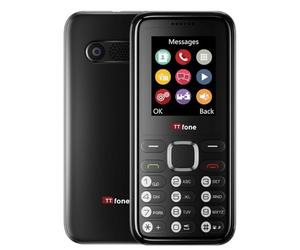TTfone TT150 Téléphone Portable Basique Débloqué avec Bluetooth, Batterie Longue Durée, Double SIM avec Appareil Photo et Jeu, Facile à Utiliser, Robuste et Léger (Black)