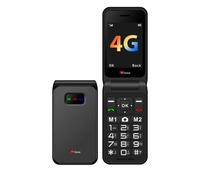 TTfone TT760 4G Mobile à gros boutons pour personnes âgées avec bouton d'assistance d'urgence (Noir, avec câble USB)