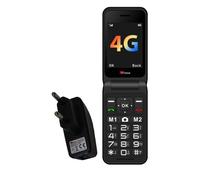 TTfone TT760 4G Mobile de base à gros boutons pour personnes âgées avec bouton d'assistance d'urgence (Noir, avec Chargeur)