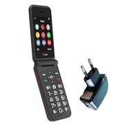 TTfone TT760 Téléphone Mobile à Grosses Touches 4G pour Les Personnes Âgées avec Bouton d'Assistance d'urgence - Téléphone Mobile de Base Déverrouillé (Rouge, avec Chargeur)