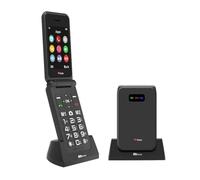 TTfone TT760 Téléphone Mobile à Grosses Touches 4G pour Les Personnes Âgées avec Bouton d'Assistance d'urgence - Téléphone Mobile de Base Déverrouillé (Noire, avec Station de Chargement)