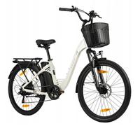 TTGO C2 PRO Vélo Électrique 26"" Moteur 250W , Batterie 36V 18Ah, Autonomie 80-120km, Shimano 7 Vitesses, Blanc