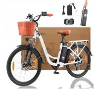 TTGO YY-26ST Vélo Électrique - 250W Batterie 36V14.5AH Pneus de 26 Pouces Vitesse Max 25 km-h Freins à Disque Mécaniques - Blanc