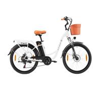 TTGO YY-26ST vélo électrique 250W | Blanc | 75km d'autonomie | vitesse Max 25KM/h | dérailleur arrière 6 vitesses