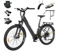 TTGO Z3 Vélo Électrique 27.5""- Batterie 48V 15Ah - Moteur 250W - Shimano 7 vitesses - Autonomie 120km - Freins hydrauliques - Gris