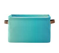 Ttgoth 1 panier de rangement en toile imperméable et pliable pour chambre d'enfant, placard, étagère de bureau - Turquoise vif