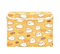 Ttgoth Boîte de rangement Halloween Boo avec couvercle pliable en tissu décoratif avec poignées pour placard, panier à jouets pour chien, panier de bébé pour chambre d'enfant, chambre à coucher