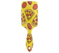 Ttgoth Brosse à cheveux à pizza pour homme et femme - Antistatique - Coussin d'air - Brosse démêlante pour cheveux bouclés, raides, humides ou secs