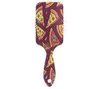 Ttgoth Brosse à cheveux à pizza pour homme et femme - Antistatique - Coussin d'air - Brosse démêlante pour cheveux bouclés, raides, humides ou secs