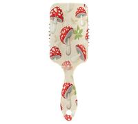 Ttgoth Brosse à cheveux en forme de champignons rouges pour homme et femme - Antistatique - Coussin d'air - Brosse démêlante pour cheveux bouclés, raides, humides ou secs