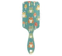 Ttgoth Brosse à cheveux en forme de grenouille mignonne pour homme et femme - Antistatique - Coussin d'air - Brosse démêlante pour cheveux bouclés, raides, humides ou secs