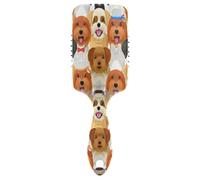 Ttgoth Brosse à poils de chiens mignons pour homme et femme - Antistatique - Coussin d'air - Brosse démêlante pour cheveux bouclés, raides, humides ou secs