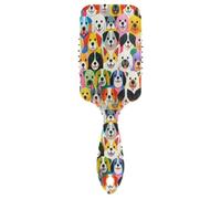 Ttgoth Brosse à poils de chiens mignons pour homme et femme - Antistatique - Coussin d'air - Brosse démêlante pour cheveux bouclés, raides, humides ou secs