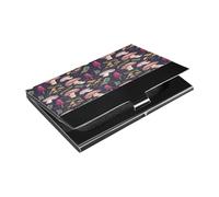 Ttgoth Étui pour cartes de visite avec motif champignon pour hommes et femmes, cuir synthétique et acier inoxydable, étui pour cartes de nom, sac, portefeuille, porte-carte d'identité pour les voyages