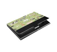 Ttgoth Étui pour cartes de visite pour animaux de la ferme pour hommes et femmes, cuir PU et acier inoxydable, porte-badge, pour voyage et travail, A, 9,3 x 5,8 x 1 cm, A, 9,3 x 5,8 x 1 cm, moderne,