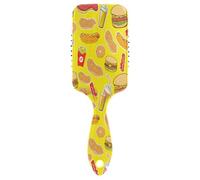 Ttgoth Fast Food Brosse à cheveux pour homme et femme Antistatique à coussin d'air Brosse démêlante pour cheveux bouclés, raides, humides ou secs