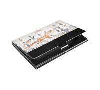 Ttgoth Fox in the Woods Porte-cartes de visite pour homme et femme en cuir synthétique et acier inoxydable pour cartes de visite pour voyage et travail, a, 9.3x5.8x1 cm, Moderne