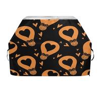 Ttgoth Housse de barbecue en forme de ballon à air chaud en forme de cœur pour l'extérieur, résistante à l'eau et aux déchirures, résistante à la décoloration et aux UV, housse de barbecue avec