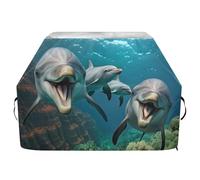 Ttgoth Housse de barbecue en forme de dauphin pour extérieur - Résistante à l'eau et aux déchirures - Résistante à la décoloration et aux UV - Avec sangles réglables - Pour la plupart des barbecues