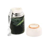 Ttgoth Hunter Green Bocal alimentaire isotherme sous vide 500 ml à large ouverture double paroi en acier inoxydable avec cuillère