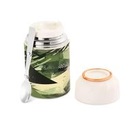 Ttgoth Hunter Green Bocal alimentaire isotherme sous vide 500 ml à large ouverture double paroi en acier inoxydable avec cuillère