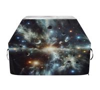 Ttgoth Milky Way - Housse de barbecue d'extérieur résistante à l'eau et aux déchirures - Résistante à la décoloration et aux UV - Housse de barbecue avec sangles réglables pour la plupart des grills