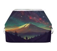 Ttgoth Mount Fuji Housse de protection pour barbecue d'extérieur résistante à l'eau et aux déchirures - Résistante à la décoloration et aux UV - Avec sangles réglables - Pour la plupart des barbecues