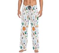 Ttgoth Pantalon de pyjama sorcière d'Halloween pour homme confortable et doux avec poches, a, L