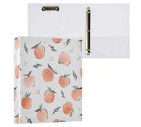 Ttgoth Peach Classeur à 3 anneaux pouvant contenir 200 feuilles A4 avec 3 poches transparentes et organiseur de documents pour salle de classe, bureau, hôpitaux