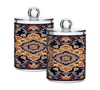 Ttgoth Qtip Lot de 2 pots en acrylique coloré pour salle de bain ou maquillage pour cotons, bourgeons, cotons-tiges, boules
