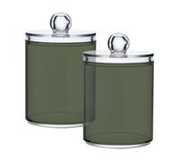 Ttgoth Qtip Lot de 2 pots en acrylique pour salle de bain Lavande