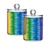 Ttgoth Qtip Lot de 2 pots en acrylique pour salle de bain Lavande