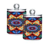 Ttgoth Qtip Lot de 2 pots en acrylique pour salle de bain Lavande