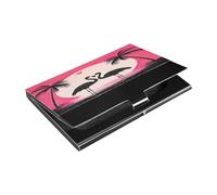 Ttgoth Rose Flamingos Lovers Porte Carte de Visite pour Hommes Femmes Cuir PU & Acier Inoxydable Nom Porte-Cartes Poche Portefeuille ID Cas pour Voyage et Travail, A, 9.3x5.8x1cm, Moderne, A,