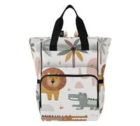 Ttgoth Sac à dos à langer imperméable avec porte-biberons isothermes, sac à dos de voyage multi-poches avec sangles de poussette pour maman et papa