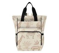 Ttgoth Sac à dos à langer imperméable avec porte-biberons isothermes, sac à dos de voyage multi-poches avec sangles de poussette pour maman et papa
