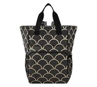Ttgoth Sac à dos à langer imperméable avec porte-biberons isothermes, sac à dos de voyage multi-poches avec sangles de poussette pour maman et papa