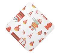 Ttgoth Serviette de bain à capuche en mousseline pour bébé motif camion de pompiers ultra douce et absorbante pour garçon et fille, peignoir de bain en coton pour nouveau-né, nourrisson, tout-petit,