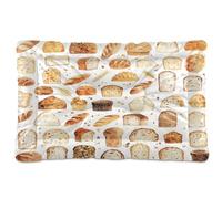 Ttgoth Tapis de cage pour chien en forme de pain aquarelle doux lavable avec fond antidérapant pour chiens de grande et moyenne taille, 60,9 x 91,4 cm