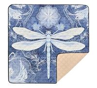 Ttgoth Tapis de jeu en forme de libellules pour bébé - 127 x 127 cm - Souple et pliable - Imperméable - Antidérapant - Pour nourrissons et bébés