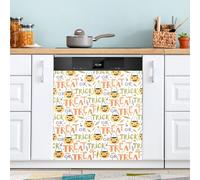 Ttgoth Trick Or Treat Citrouille Couvercle magnétique décoratif magnétique pour lave-vaisselle Porte d'entrée Panneau autocollant pour cuisine 58,42 x 66,04 cm