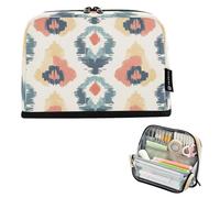 Ttgoth Trousse à crayons debout avec impression nationale de grande capacité - Sac à crayons pliable - Organiseur de rangement portable pour bureau, école, fournitures de bureau, 21 x 5 x 15 cm