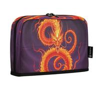 Ttgoth Trousse à crayons sur pied Dragon de grande capacité - Pliable - Portable - Organiseur de papeterie pour bureau, école, fournitures de bureau, 21 x 5 x 15 cm