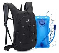 TTIAISHLE Sac d'hydratation avec vessie d'hydratation 2L, Sac à Dos de vélo Sac à Dos d'eau pour la randonnée, Le vélo, Le Camping, Le vélo, la Course ou Le Ski (Le Noir)
