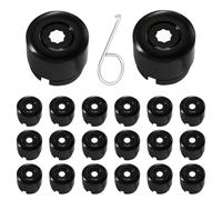 TTIAYAO 20 Cache Ecrou 19 MM,Applicable aux Volkswagen Transporter T5 T6 2003-2020,Noir Cache Moyeu,avec des Outils de Démontage Cachet D'écrou de Roue(25MMX25 MM)