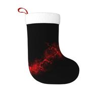 TTIGLHOH 1 chaussette de Noël traditionnelle classique de 45,7 cm avec imprimé explosion rouge et noir, merveilleux pour la famille, les enfants et les célébrations saisonnières