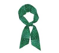 TTIGLHOH Bandanas pour cheveux d'automne avec imprimé écailles de poisson vert pour femme, léger, foulard en satin de soie pour sac à main, accessoires, Noir , Taille unique