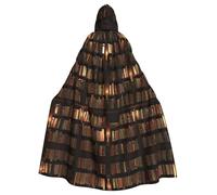 TTIGLHOH Bibliothèque Bibliothèque Longue cape avec capuche, robe gothique pour adulte, pour bal masqué, costume médiéval Larp